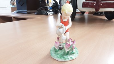 Lot 1261 - Goebbel figure of a girl with watering can
