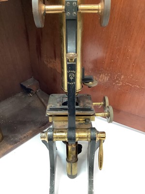 Lot 2584 - Early 20th century cased microscope