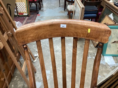 Lot 945 - Elm captains arm chair, together with an elm high back chair (2)