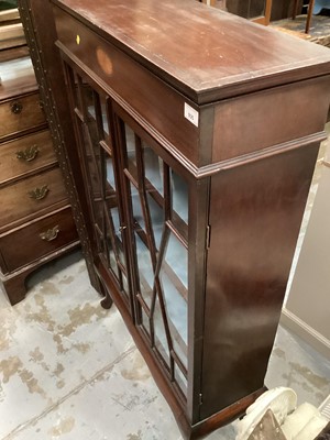 Lot 935 - Edwardian mahogany glazed display cabinet with satinwood inlaid decoration