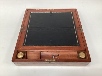 Lot 2622 - Victorian mahogany brass bound writing slope