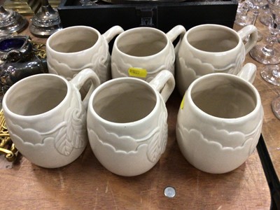 Lot 380 - Set 6 Claire Cliff mugs