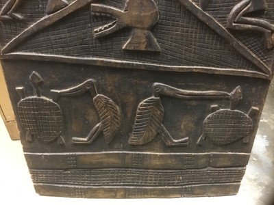 Lot 134 - African antique Dogan carved grain store door
