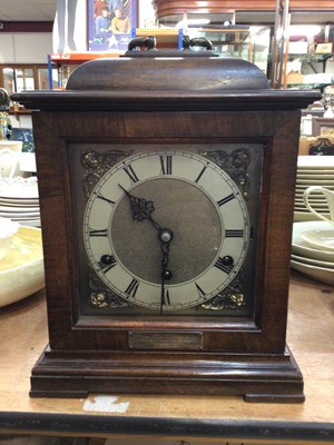 Lot 365 - Mappin and Webb chiming bracket clock in mahogany case