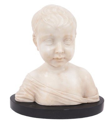 Lot 795 - After Desiderio da Settignano, 19th century marble bust of a young boy