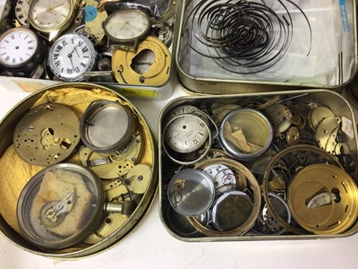 Lot 944 - Large collection of mainly pocket watch parts and related items
