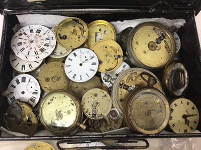 Lot 944 - Large collection of mainly pocket watch parts and related items