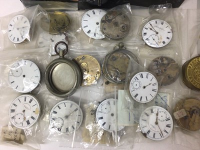 Lot 944 - Large collection of mainly pocket watch parts and related items