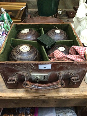 Lot 46 - Antique set of wooden bowls