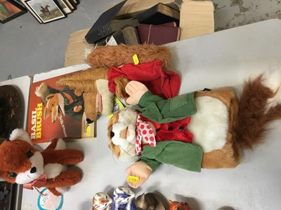 Lot 262 - Basil Brush glove puppet , annual 1976 and other fox toys