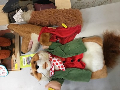 Lot 262 - Basil Brush glove puppet , annual 1976 and other fox toys
