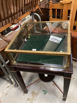 Lot 845 - Good quality brass bound glass display cabinet