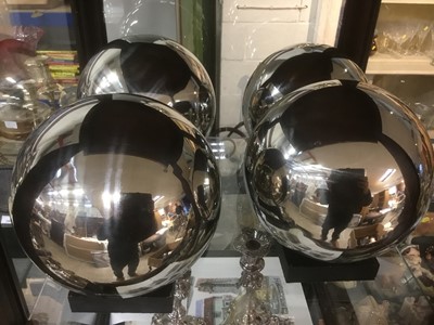 Lot 152 - Four mirrored balls