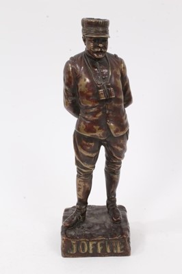 Lot 779 - Continental bronze figure of Marshall Joffre