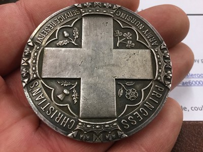 Lot 723 - Interesting Boer War / First World War Nursing medal group comprising a Boer War Princess Christian’s Army Nursing Service Reserve badge