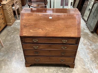 Lot 933 - George III fruitwood bureau