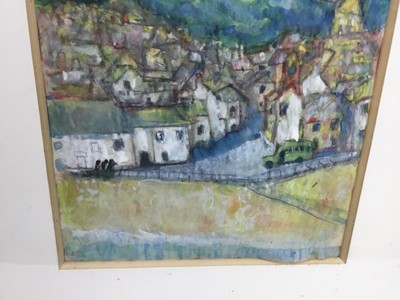 Lot 93 - Julian Dyson (1936-2003 watercolour, Bus from Penzance