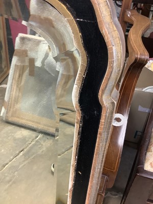 Lot 1015 - Queen Anne style mirror with shaped bevelled plate