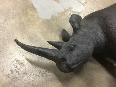 Lot 163 - African carved figure of a rhino