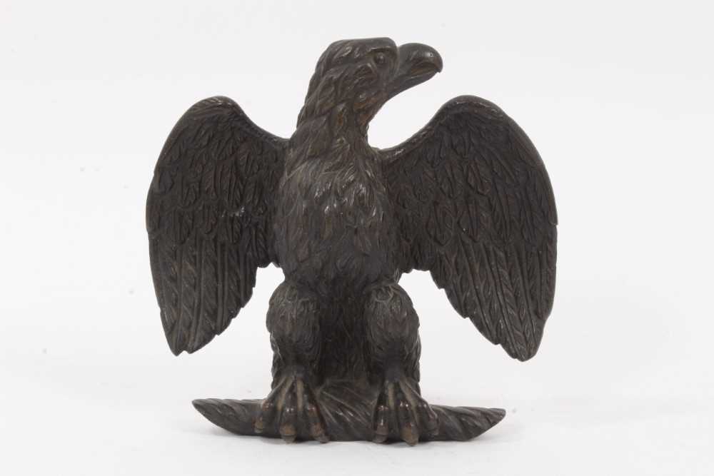 Lot 832 Antique bronze eagle figure