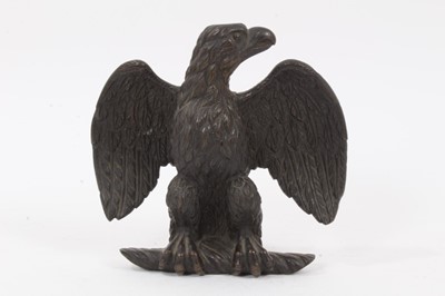 Lot 832 - Antique bronze eagle figure