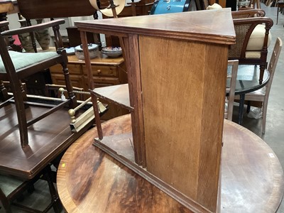 Lot 1031 - 1930s oak corner bookcase