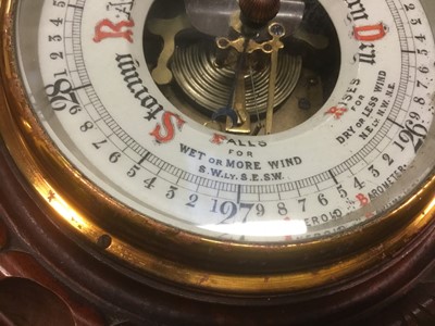 Lot 157 - Aneroid oak cased barometer