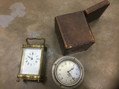 Lot 156 - Carriage clock and car clock