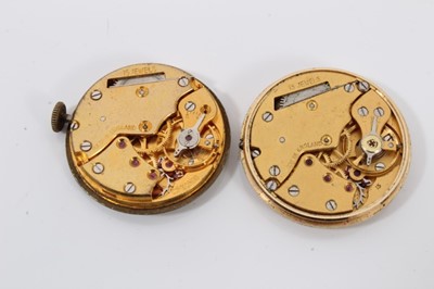 Lot 90 - Smiths Imperial gold plated wristwatch, Smiths Astral wristwatch and collection of six watch movements