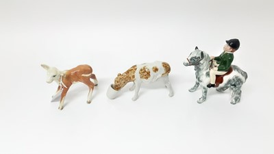 Lot 112 - Royal Doulton Nigerian Pygmy Goat, DA223, together with a Royal Worcester model of four dogs, and four other various animals (9)