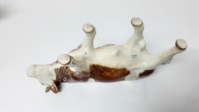 Lot 113 - Large Melba Ware Bull, 16.5cm high, together with a Goebel Bull, 13.5cm high (2)