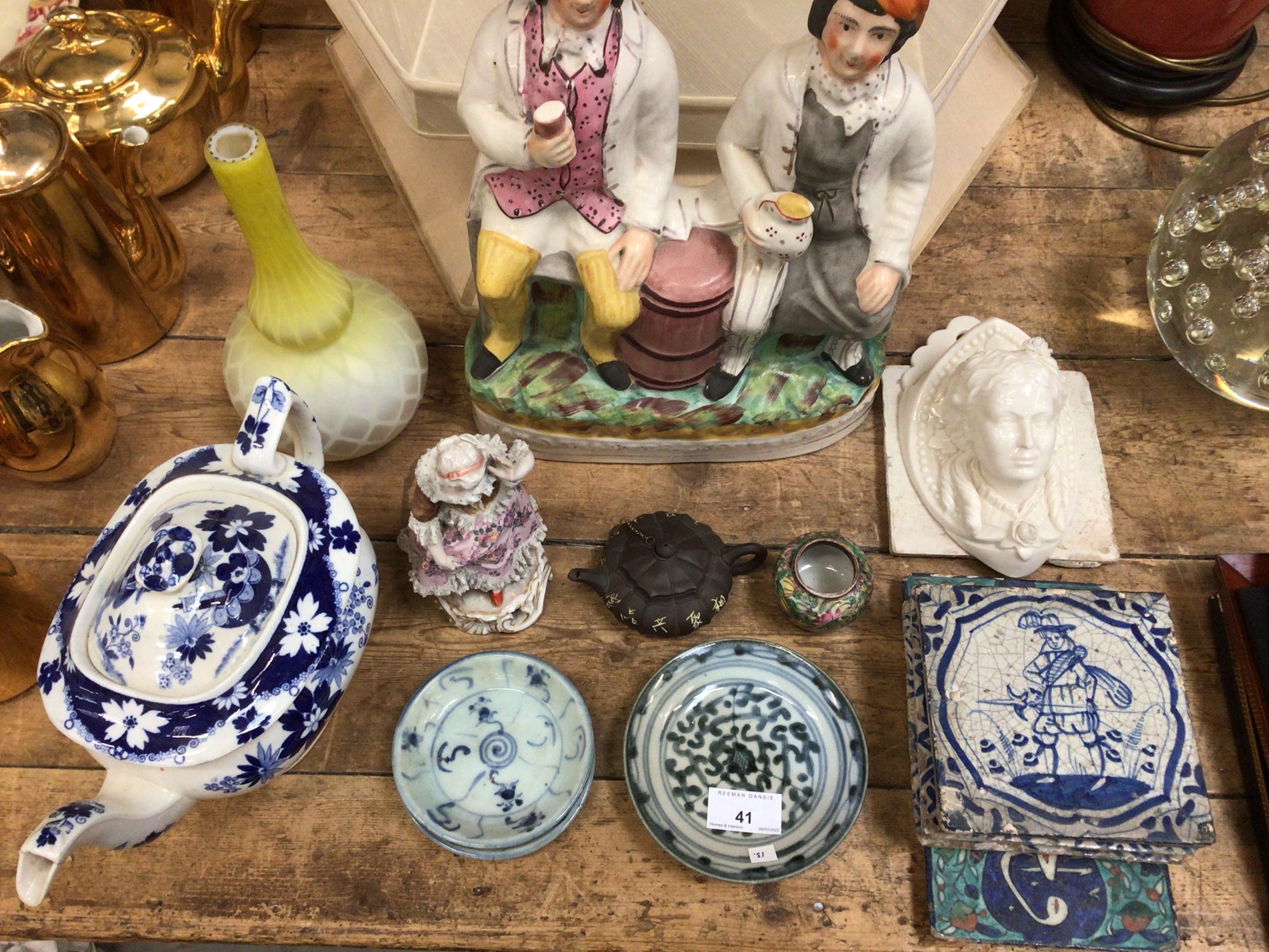 Lot 41 - Group of 19th century and other ceramics