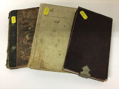 Lot 1463 - An early hand written recipe book dated 1848, together with another similar and a scrap book (3)