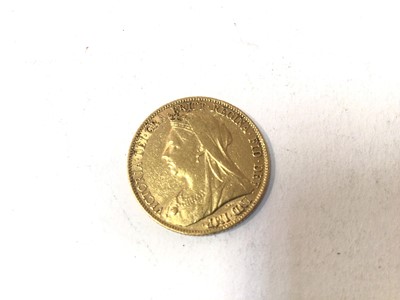 Lot 464 - G.B. - Gold Sovereign Victoria OH 1899 (N.B. Edge bruises) otherwise GF (1 coin)