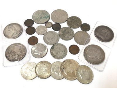 Lot 469 - World - Mixed coinage to include G.B. Victoria Crowns