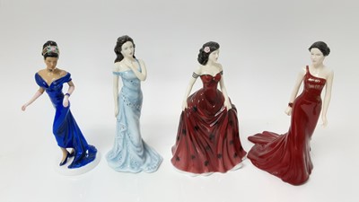Lot 124 - Four Royal Doulton Pretty Ladies figures - Naomi HN4995, Hayley HN5010, Jennifer HN4912 and Alicia HN5484