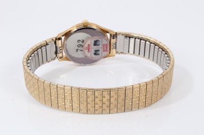 Lot 247 - 1980s ladies Omega Seamaster gold plated quartz wristwatch in original box