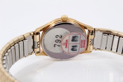 Lot 247 - 1980s ladies Omega Seamaster gold plated quartz wristwatch in original box