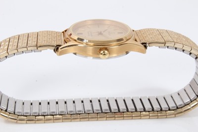 Lot 247 - 1980s ladies Omega Seamaster gold plated quartz wristwatch in original box