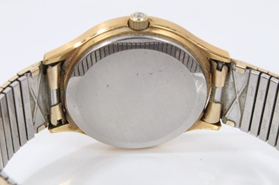 Lot 248 - 1980s gentleman's Omega De Ville gold plated quartz wristwatch in original box