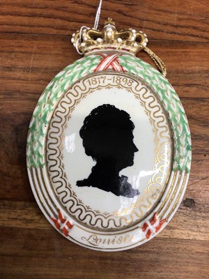 Lot 89 - Royal Copenhagen porcelain commemorative plaque for Queen Louise of Denmark