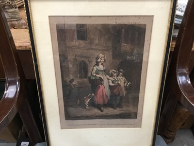 Lot 105 - Collection of twelve antique Francis Wheatley Cries of London engravings, in glazed frames