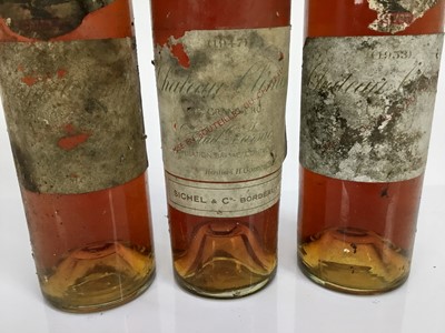 Lot 73 - Sauternes - three bottles, Chateau Climens 1947 and 1953 (2)