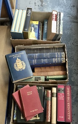 Lot 114 - Three boxes of 19th century and later books to include Folio Society