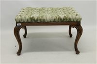 Lot 1469 - Victorian walnut footstool with button seat on...