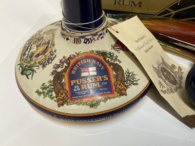 Lot 149 - Rum, two bottles, The Pusser’s Admiral Lord Nelson Ships Decanter, 1 litre and bottle of Khukri Coronation rum