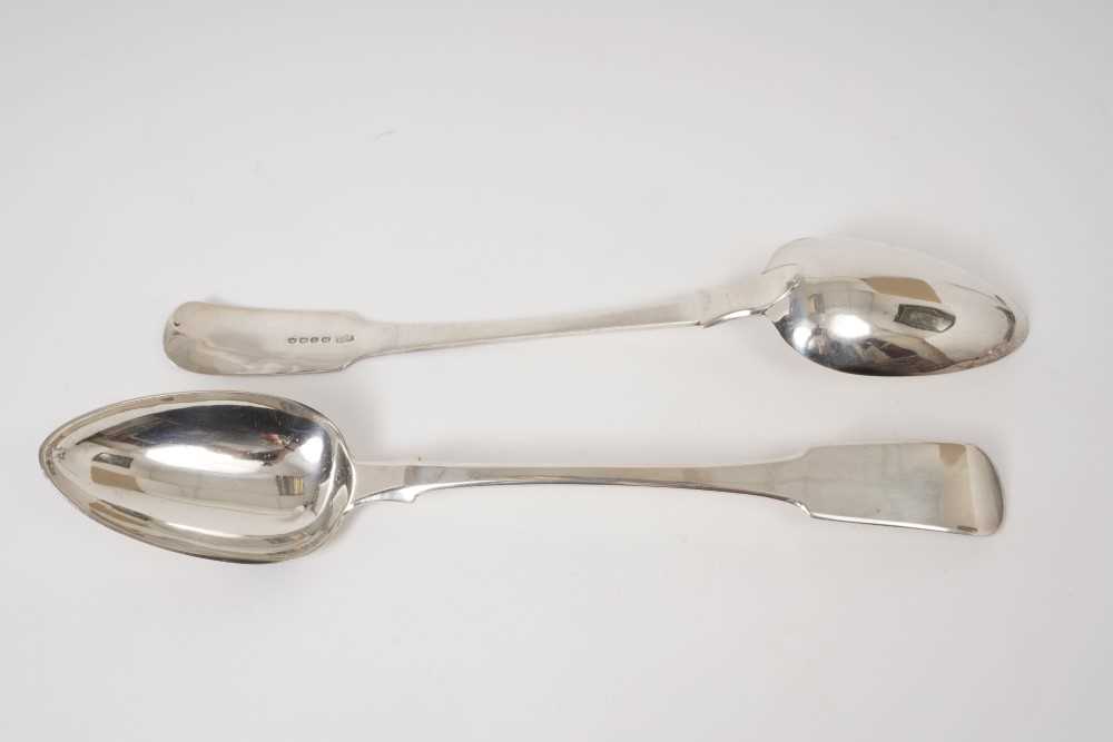 Lot 354 - Pair of early 19th century silver basting teaspoons by William Bateman (London 1820)