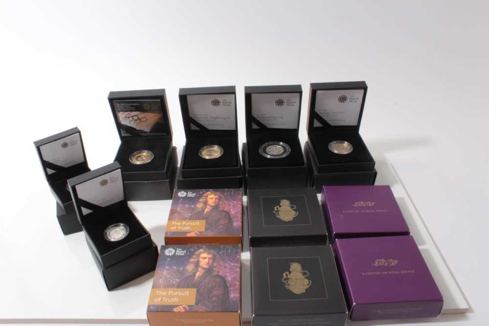 Lot 486 - G.B. - The Royal Mint mixed silver proof coins to include £5's 'The Centenary of the House of Windsor' 2017 x 2, £2's 'Olympic Games Handover Ceremony' 2008, 'Charles Darwin' 2009, 'Florence Nighti...