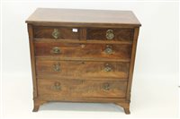 Lot 1478 - 19th century mahogany chest of two short and...