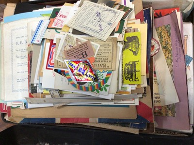 Lot 409 - old suitcase filled with mixed ephemera